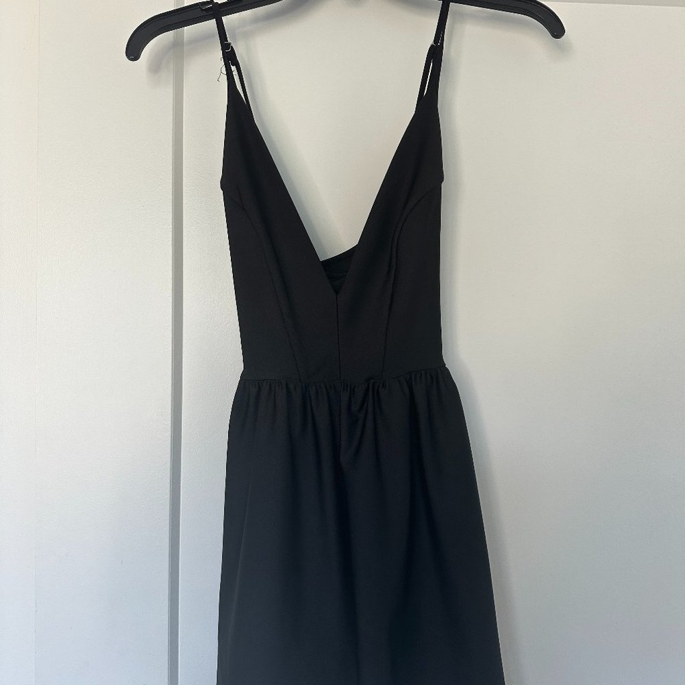 Urban Outfitters Black Cross-Back Romper